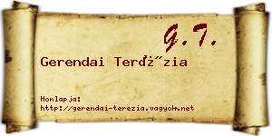Gerendai Terézia névjegykártya