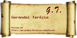 Gerendai Terézia névjegykártya